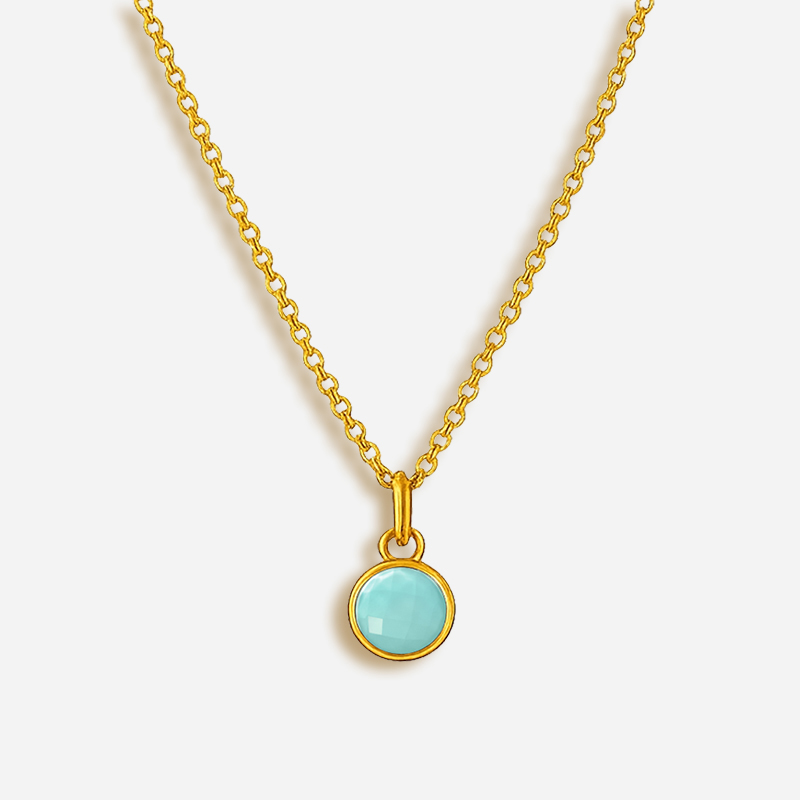 Kette mit Aqua-Cacedon