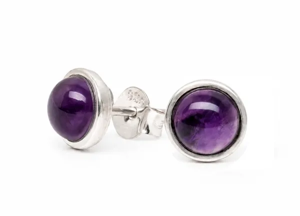 Ohrstecker Amethyst cabochon