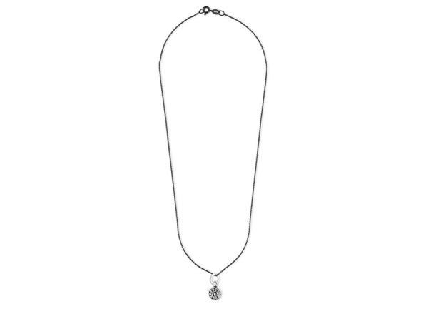 Preview: Kette mit Blume-Anhänger silber geschwärzt