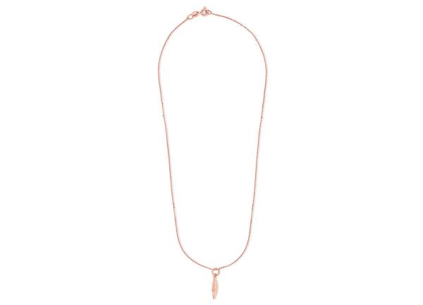 Kette mit Feder Anhänger rosévergoldet