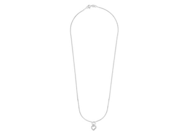 Preview: Kette mit Herz-Anhänger silber