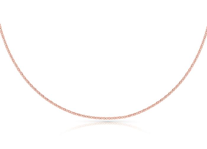 Feder rosévergoldet mit Kette