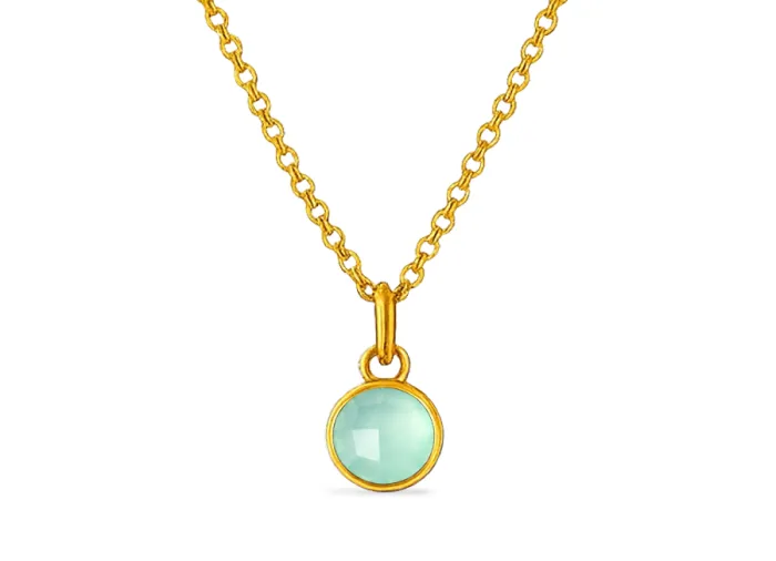 Kleiner Anhänger Aqua Calcedon